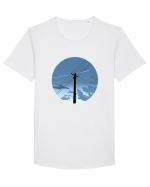 Photo Illustration - black electricity pole Tricou mânecă scurtă guler larg Bărbat Skater