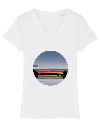Photo Illustration - reflected sunset White