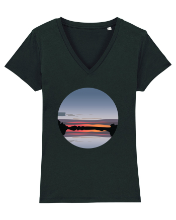Photo Illustration - reflected sunset Black