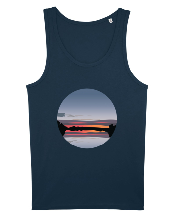 Photo Illustration - reflected sunset Navy