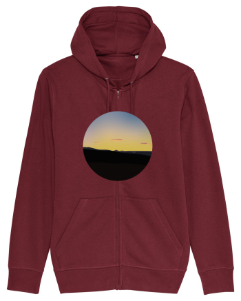 Photo Illustration - three cloud sunset Burgundy