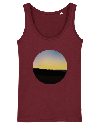 Photo Illustration - three cloud sunset Burgundy