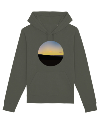 Photo Illustration - three cloud sunset Khaki