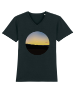 Photo Illustration - three cloud sunset Tricou mânecă scurtă guler V Bărbat Presenter