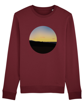 Photo Illustration - three cloud sunset Burgundy