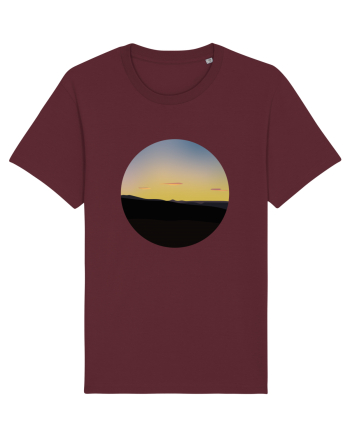 Photo Illustration - three cloud sunset Burgundy