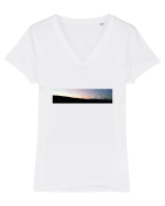 Photo Illustration - boxed sunset 1 Tricou mânecă scurtă guler V Damă Evoker