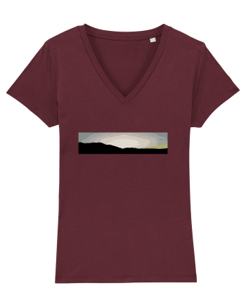 Photo Illustration - boxed sunset 2 Burgundy