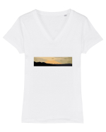 Photo Illustration - boxed sunset 3 Tricou mânecă scurtă guler V Damă Evoker