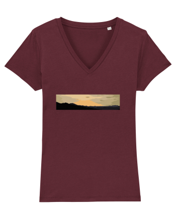 Photo Illustration - boxed sunset 3 Burgundy
