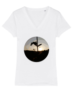 Photo Illustration - macro in the sunset 2 Tricou mânecă scurtă guler V Damă Evoker