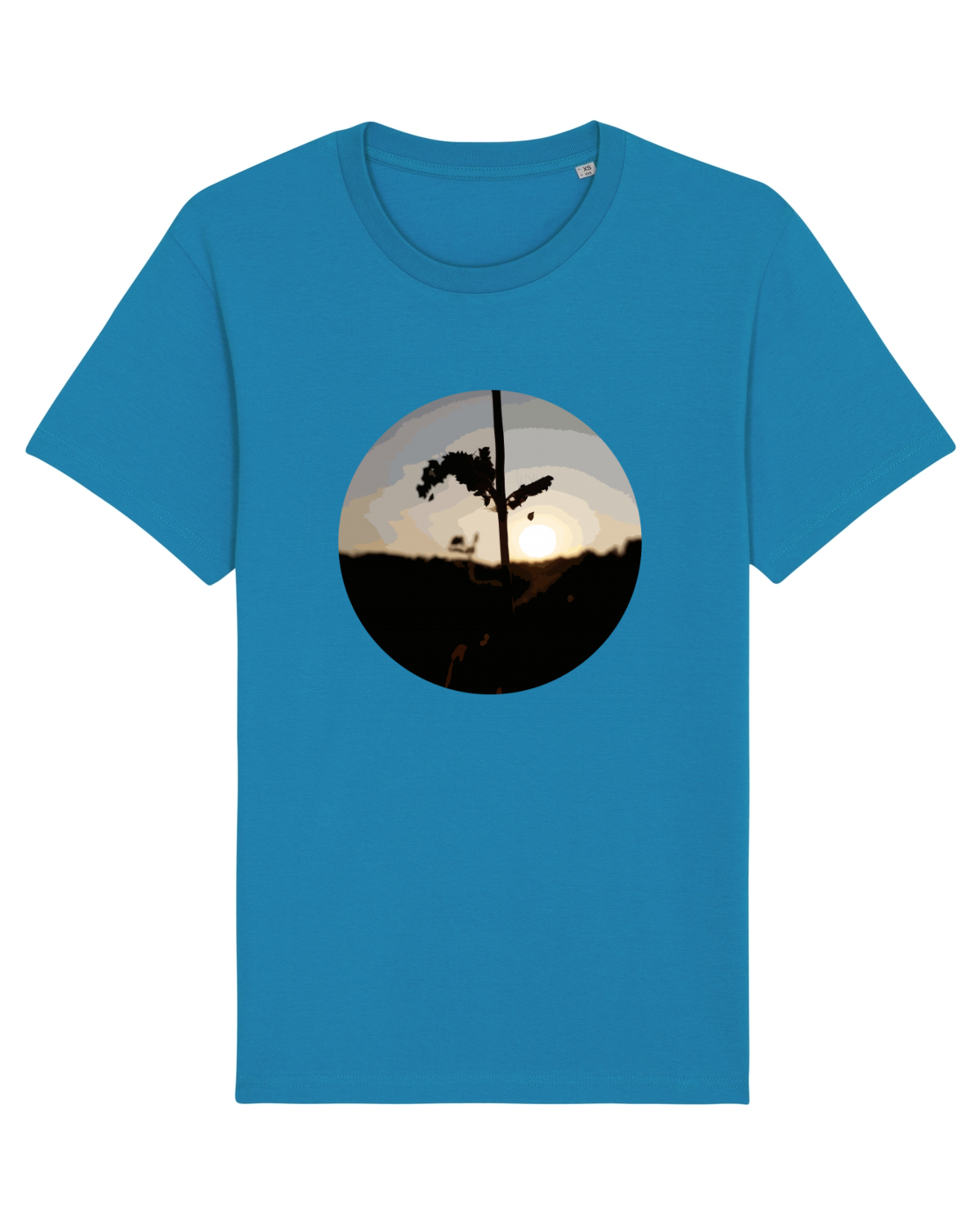 Tricou mânecă scurtă Unisex Rocker Azur