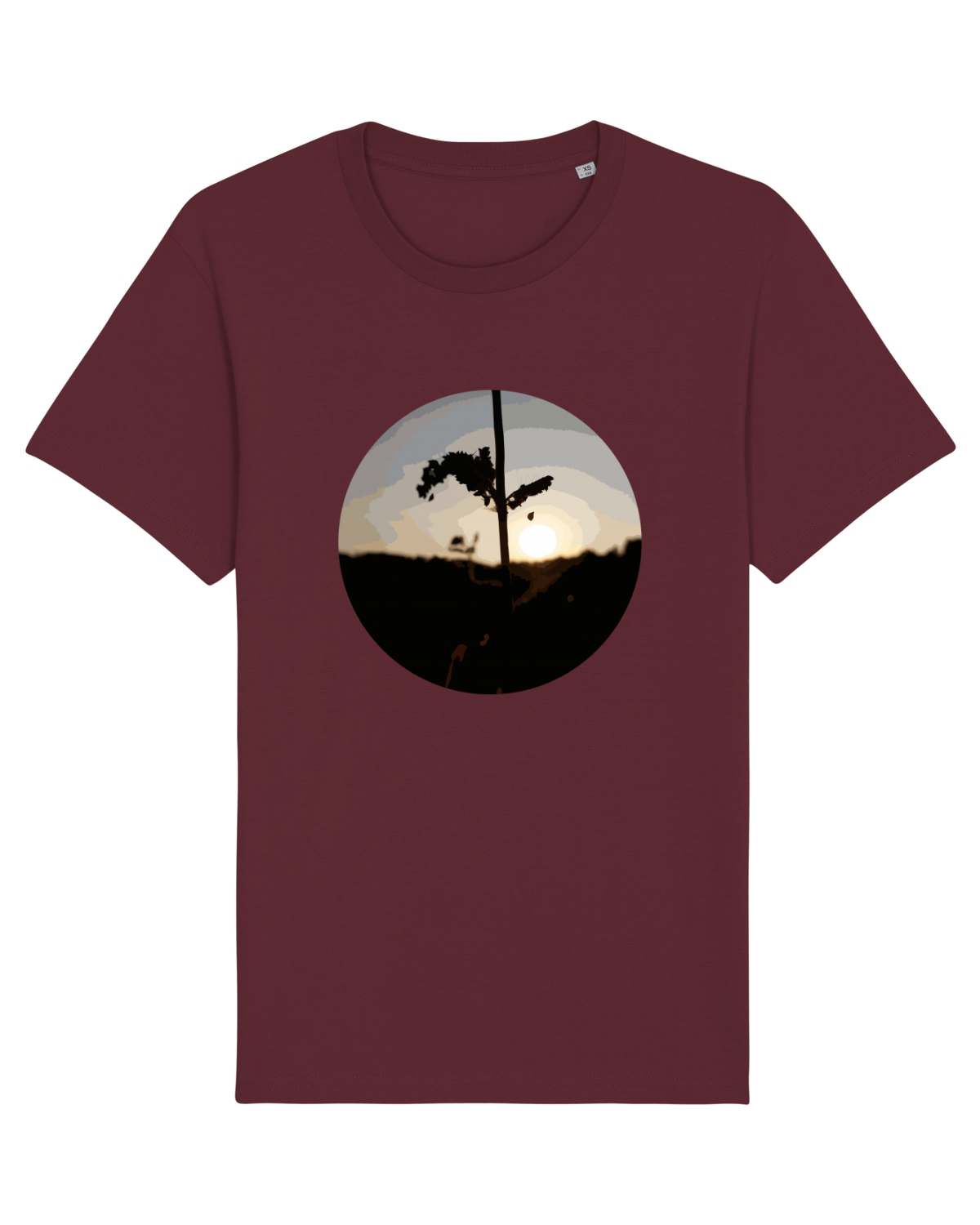 Tricou mânecă scurtă Unisex Rocker Burgundy