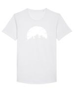 Creste de Munți Tricou mânecă scurtă guler larg Bărbat Skater