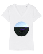 Photo Illustration - macro in the sunset 6 Tricou mânecă scurtă guler V Damă Evoker