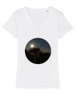 Photo Illustration - macro in the sunset 7 Tricou mânecă scurtă guler V Damă Evoker