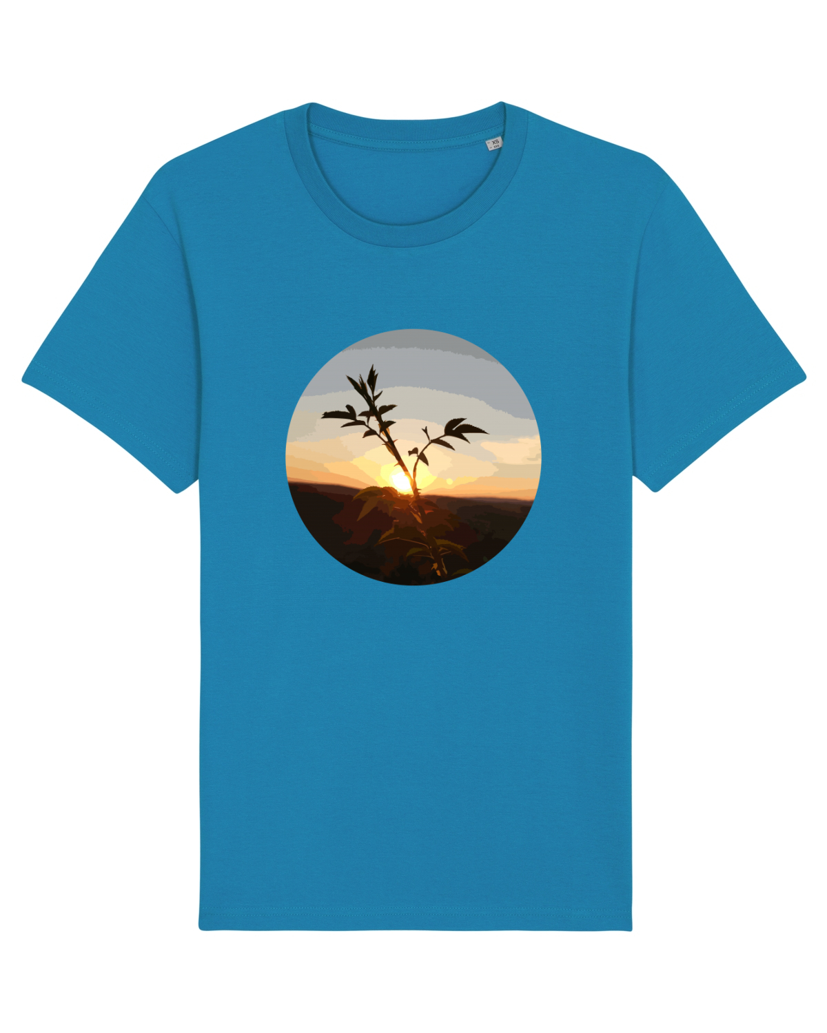 Tricou mânecă scurtă Unisex Rocker Azur