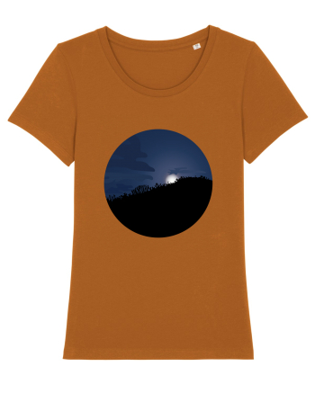Photo Illustration - moon behind dark forest Roasted Orange