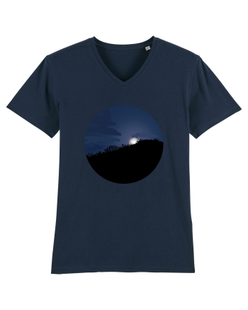 Photo Illustration - moon behind dark forest French Navy
