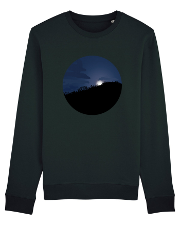 Photo Illustration - moon behind dark forest Black