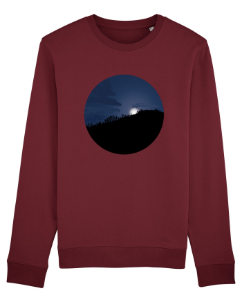 Photo Illustration - moon behind dark forest Burgundy