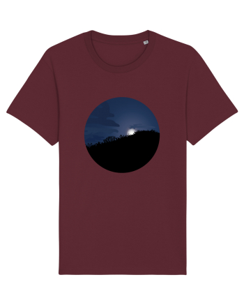 Photo Illustration - moon behind dark forest Burgundy