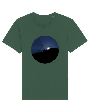 Photo Illustration - moon behind dark forest Bottle Green