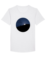 Photo Illustration - moon behind dark forest Tricou mânecă scurtă guler larg Bărbat Skater