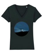 Photo Illustration - wild street light  Tricou mânecă scurtă guler V Damă Evoker
