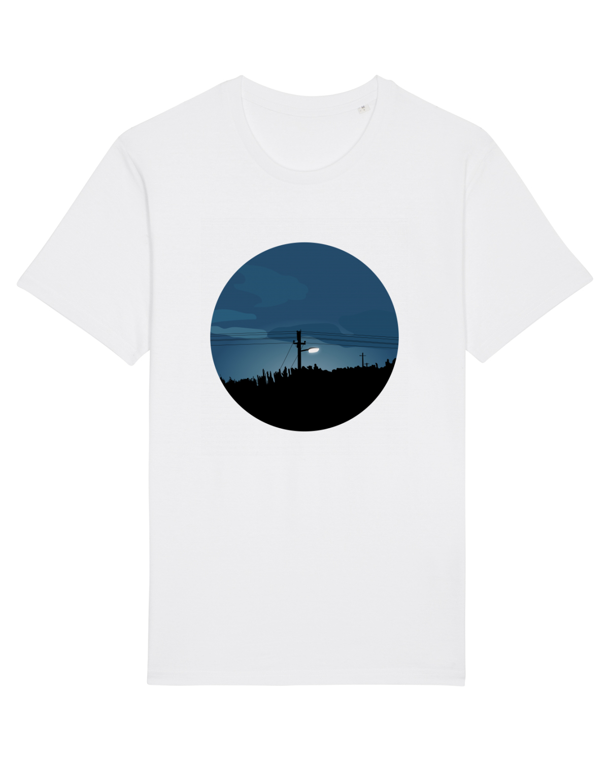 Tricou mânecă scurtă Unisex Rocker White