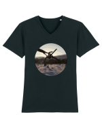 Photo Illustration - wire fence Tricou mânecă scurtă guler V Bărbat Presenter