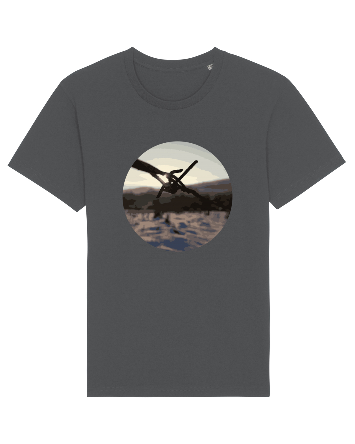 Tricou mânecă scurtă Unisex Rocker Anthracite