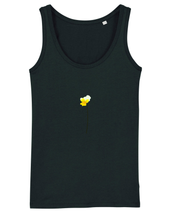Photo Illustration - yellow flower Black