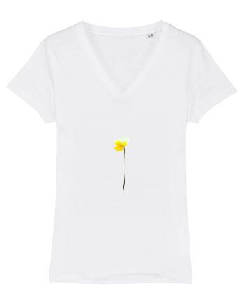 Photo Illustration - yellow flower White