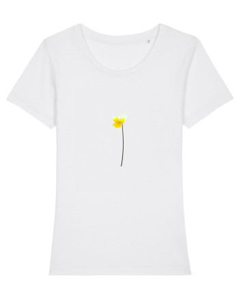 Photo Illustration - yellow flower White