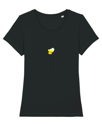 Photo Illustration - yellow flower Black
