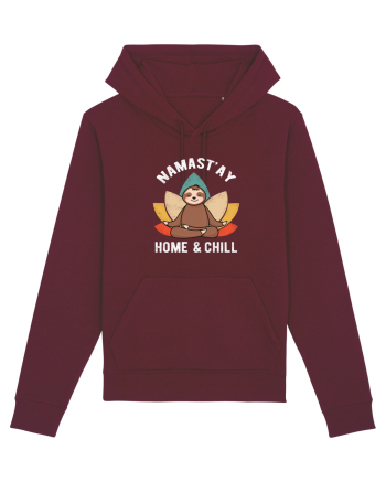 NAMASTAY Home and Chill Sloth Burgundy
