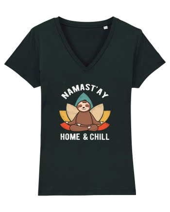 NAMASTAY Home and Chill Sloth Black