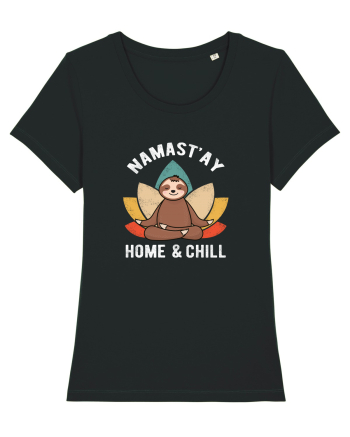 NAMASTAY Home and Chill Sloth Black