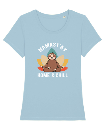 NAMASTAY Home and Chill Sloth Sky Blue