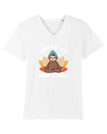 NAMASTAY Home and Chill Sloth White