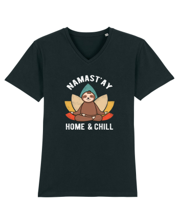 NAMASTAY Home and Chill Sloth Black
