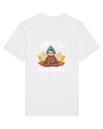 NAMASTAY Home and Chill Sloth White