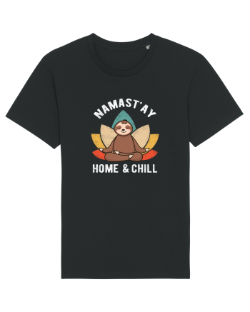 NAMASTAY Home and Chill Sloth Black