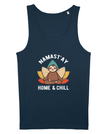 NAMASTAY Home and Chill Sloth Navy