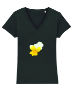 Photo Illustration - yellow flower 2 Tricou mânecă scurtă guler V Damă Evoker