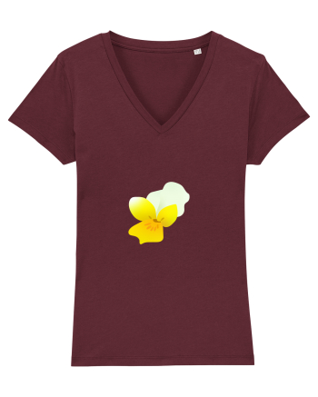 Photo Illustration - yellow flower 2 Burgundy
