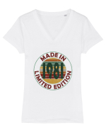 Made In 1981 Limited Edition Tricou mânecă scurtă guler V Damă Evoker