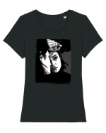Fata gânditoare Tricou mânecă scurtă guler larg fitted Damă Expresser