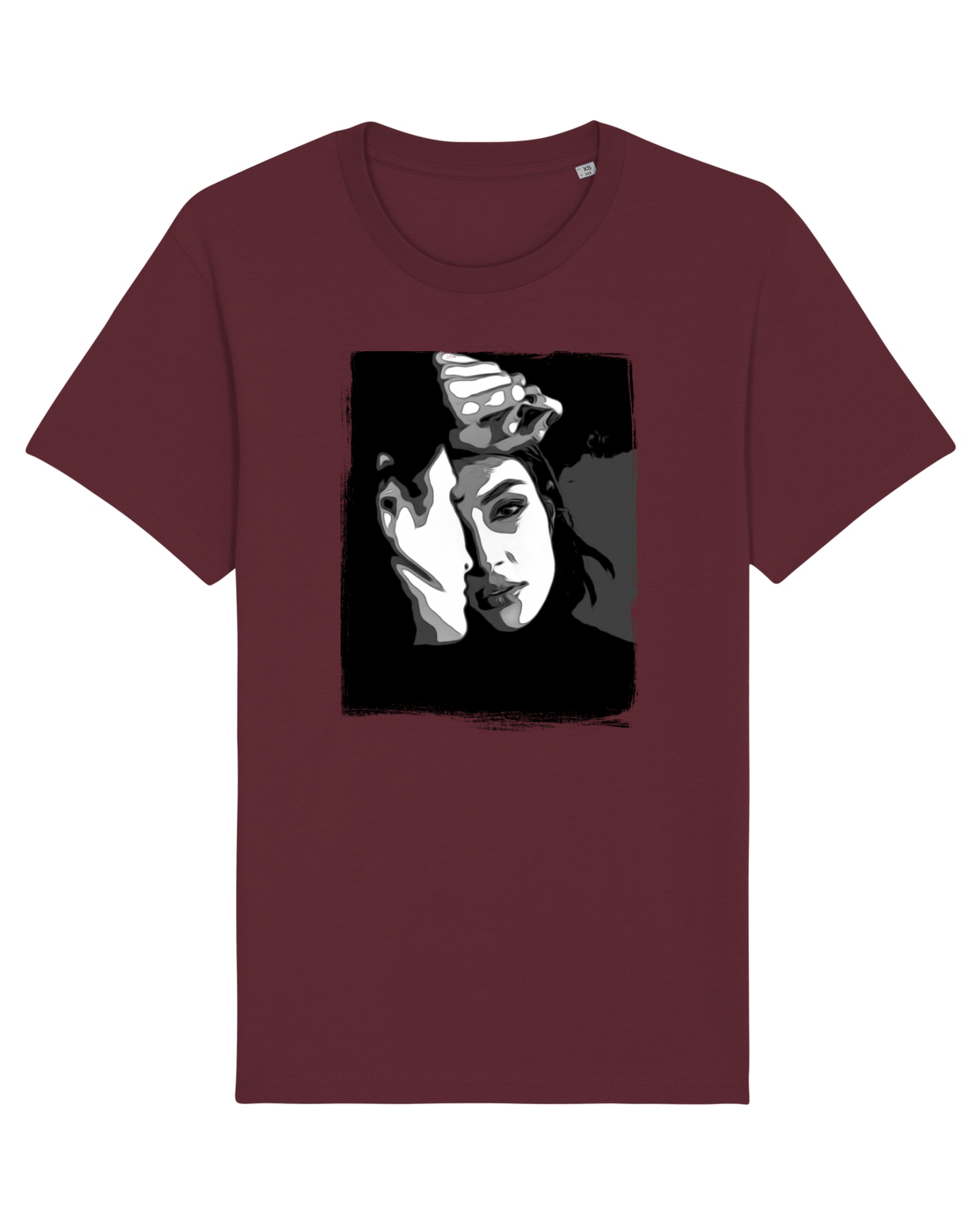 Tricou mânecă scurtă Unisex Rocker Burgundy